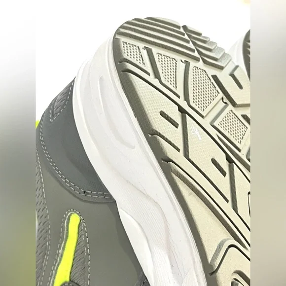 Mt. Emey Youth Gray & Yellow Wide Extra Depth Athletic Walking Shoes Sneakers - Picture 14 of 15